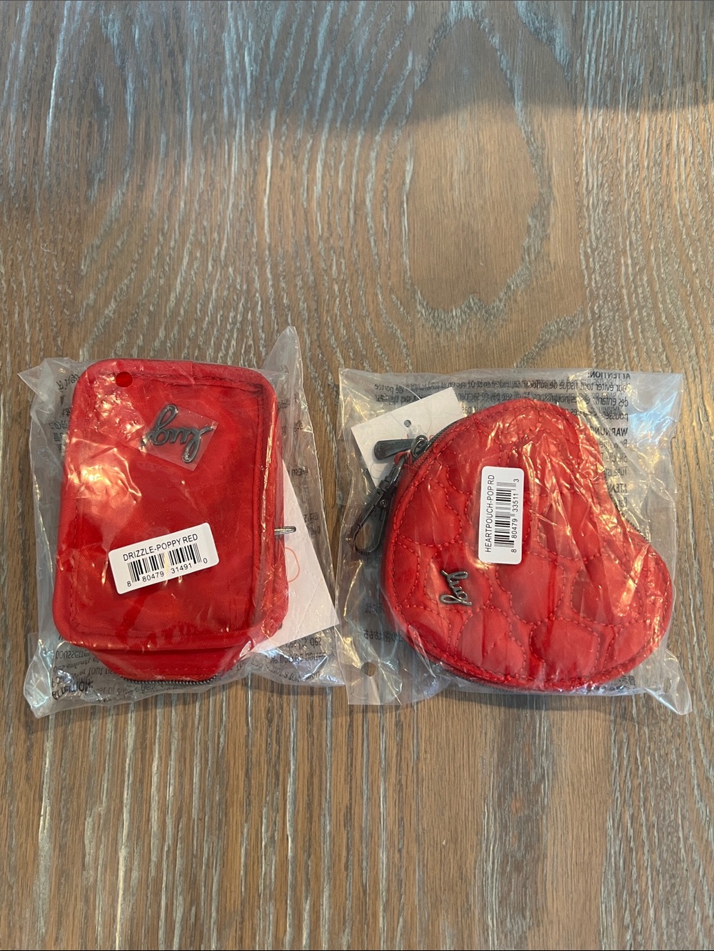 Heart Pouch and Drizzle Set Poppy Red - Picture 6 of 6
